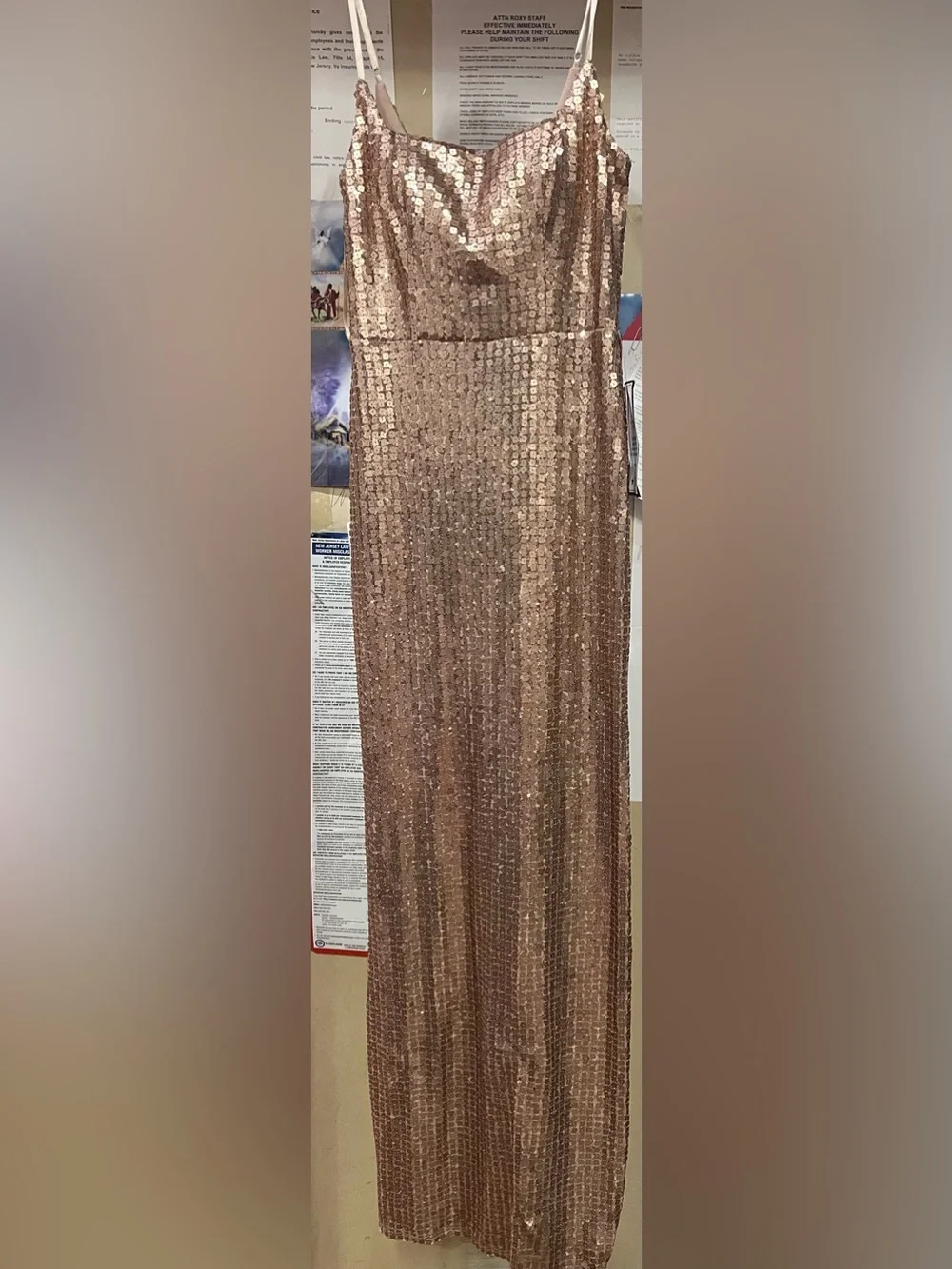 B Darlin | Dresses | B Darlin Rose Gold Sequin Maxi Slip Dress | Poshmark